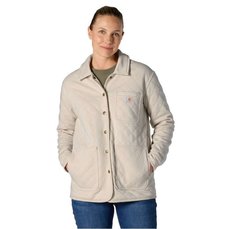 Carhartt  Oat Milk Women's Paxton Quilted Shirt Jac