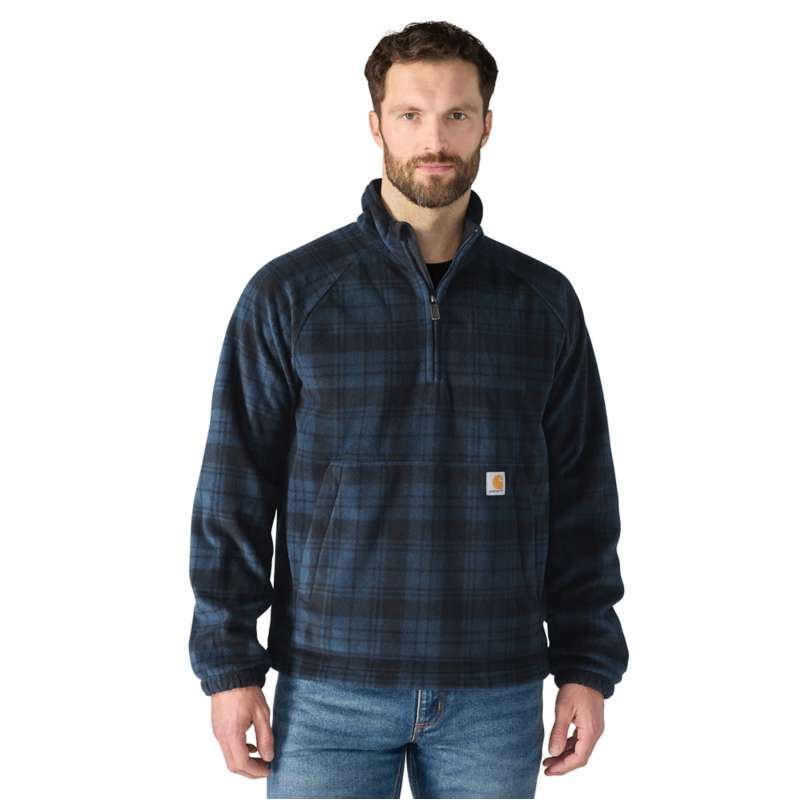 Carhartt  Deep Smoke Blue Plaid Elkhart Pullover