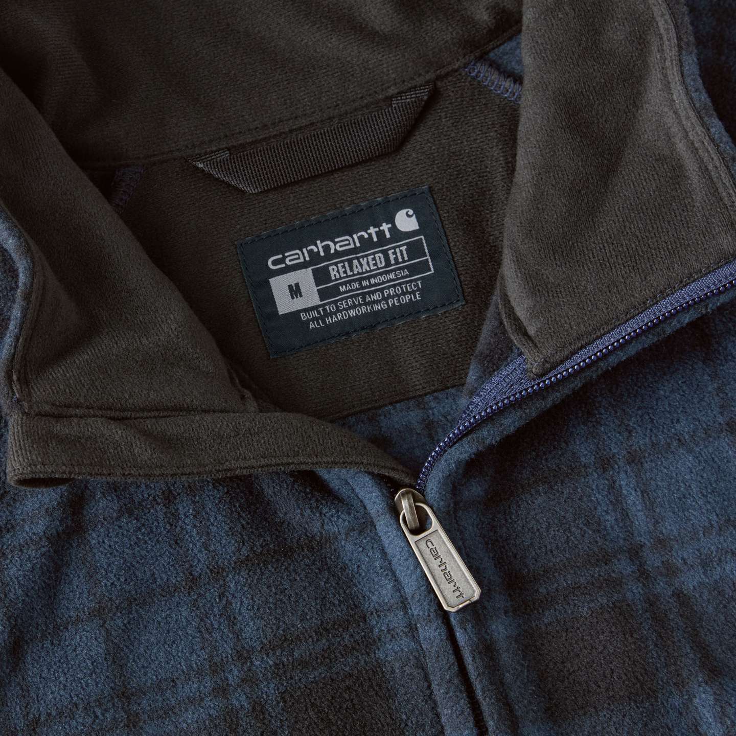 Мужской свитер Carhartt Elkhart Pullover, цвет: Синий клетчатый — фото 7