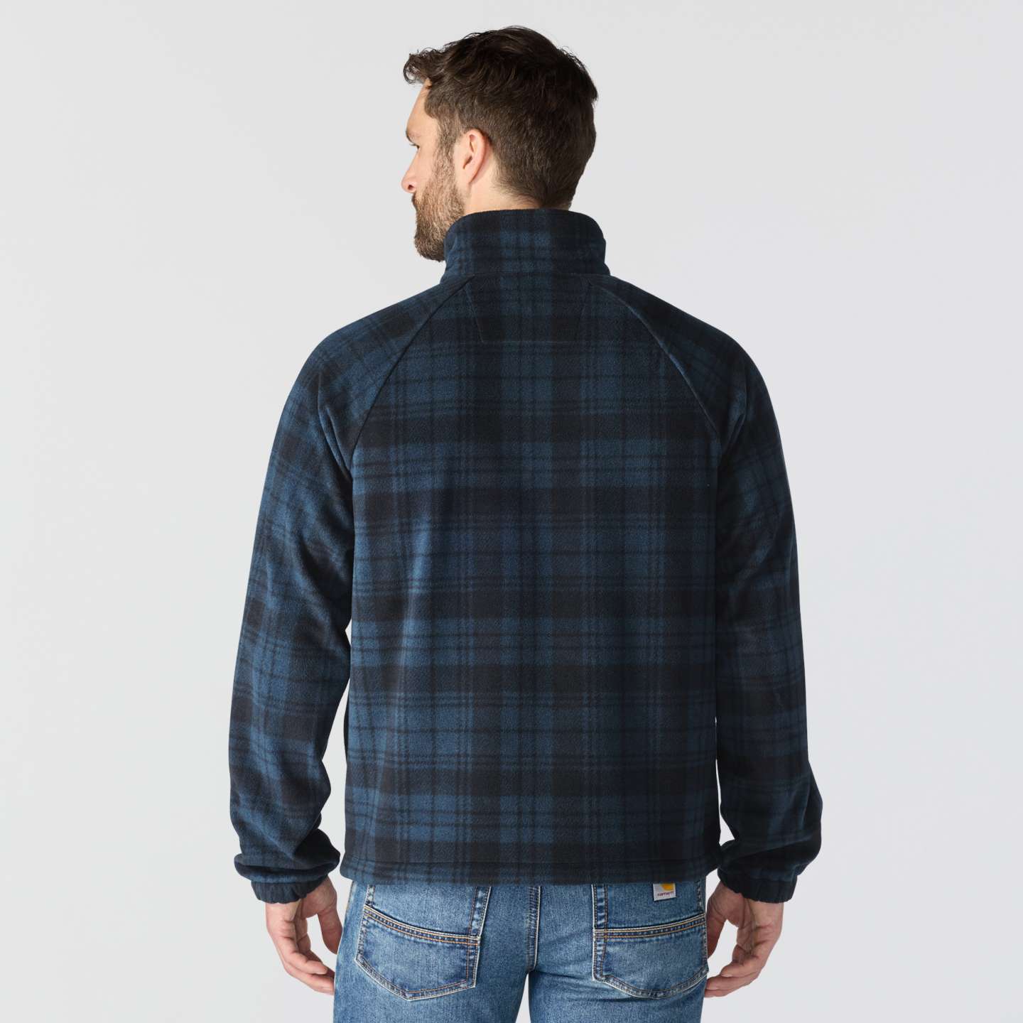 Мужской свитер Carhartt Elkhart Pullover, цвет: Синий клетчатый — фото 5