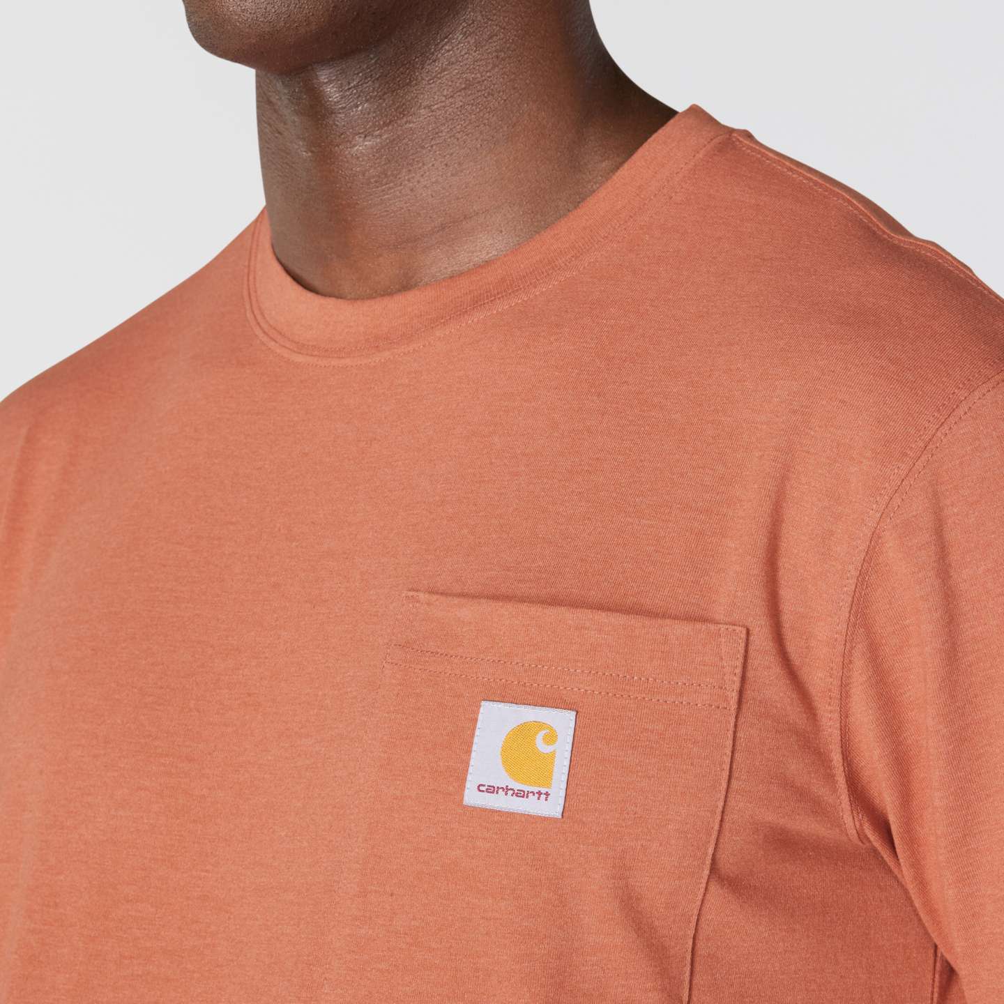 Мужская футболка Carhartt Irvine Relaxed Duck Landscape, цвет: Кирпичный меланжевый — фото 6