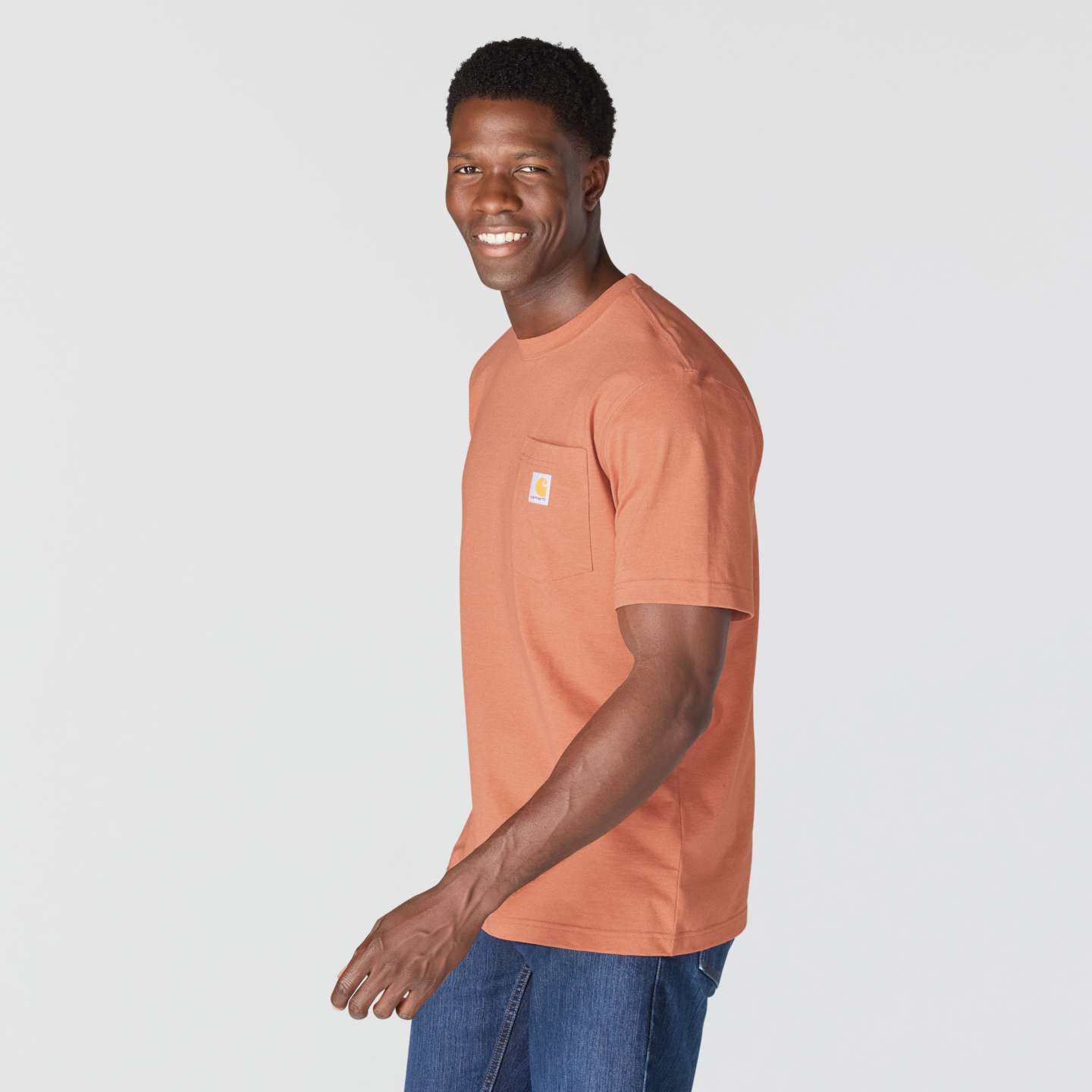 Мужская футболка Carhartt Irvine Relaxed Duck Landscape, цвет: Кирпичный меланжевый — фото 5