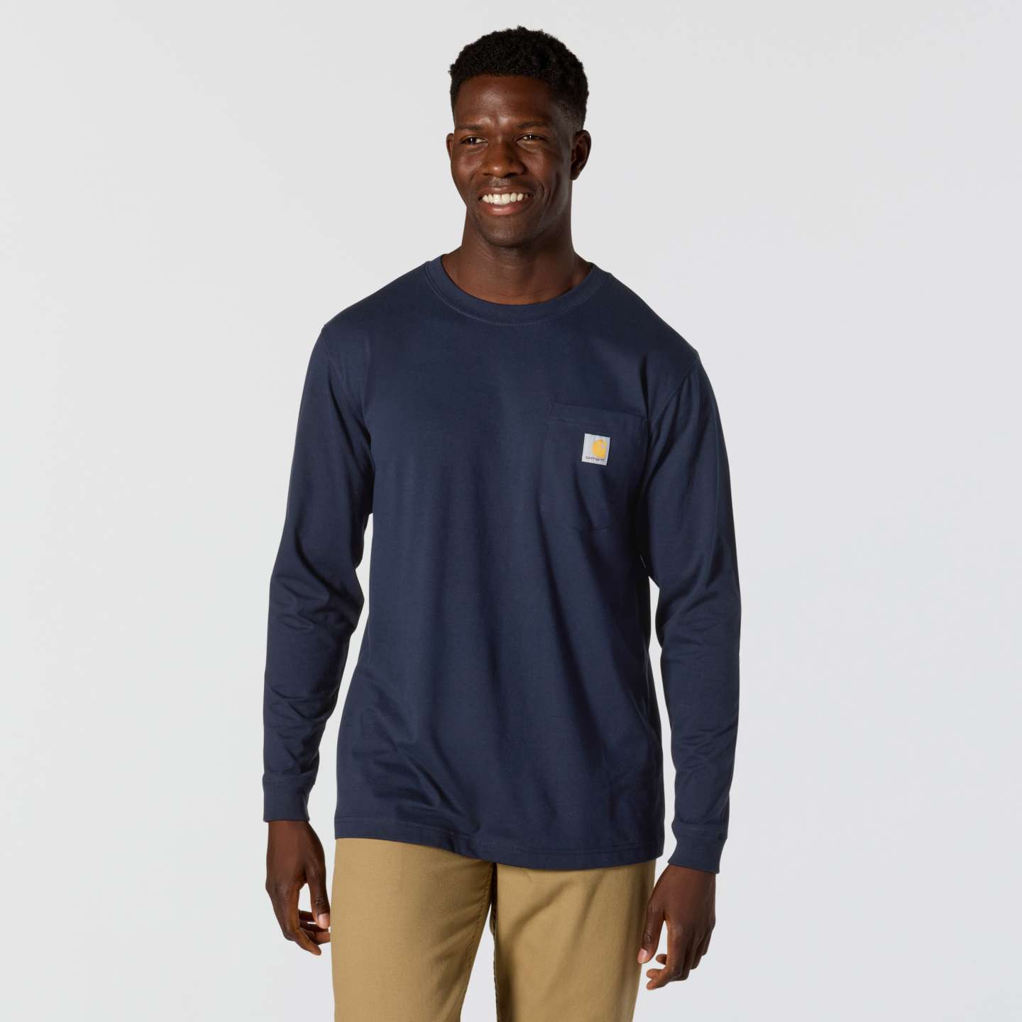Мужская футболка Carhartt Irvine Relaxed Original, цвет: Тёмно-синий — фото 2
