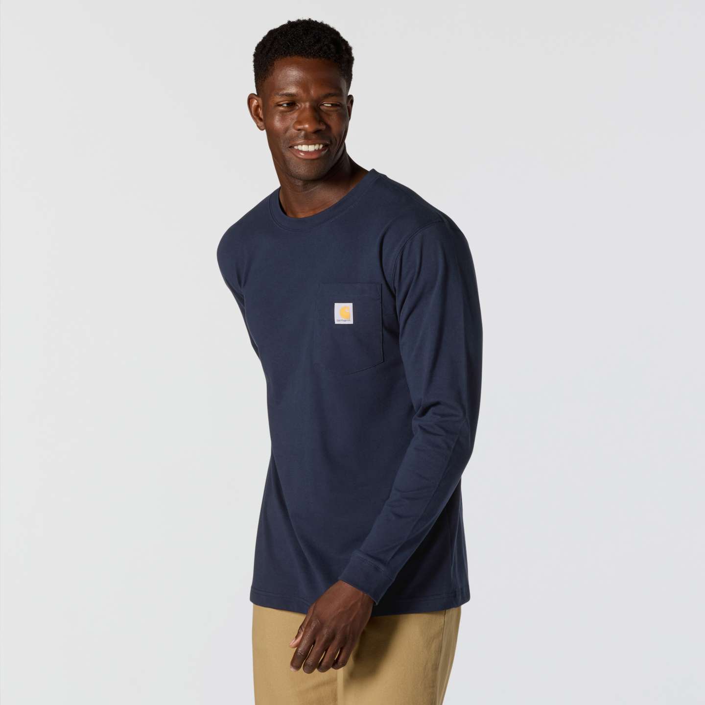 Мужская футболка Carhartt Irvine Relaxed Original, цвет: Тёмно-синий — фото 5