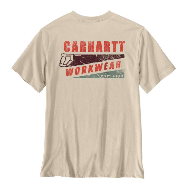 Carhartt  Oat Milk Irvine Relaxed Saw T-Shirt