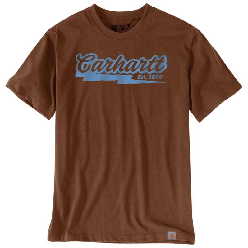 Carhartt  Red Duck Heather Irvine Relaxed Script 1889 T-Shirt