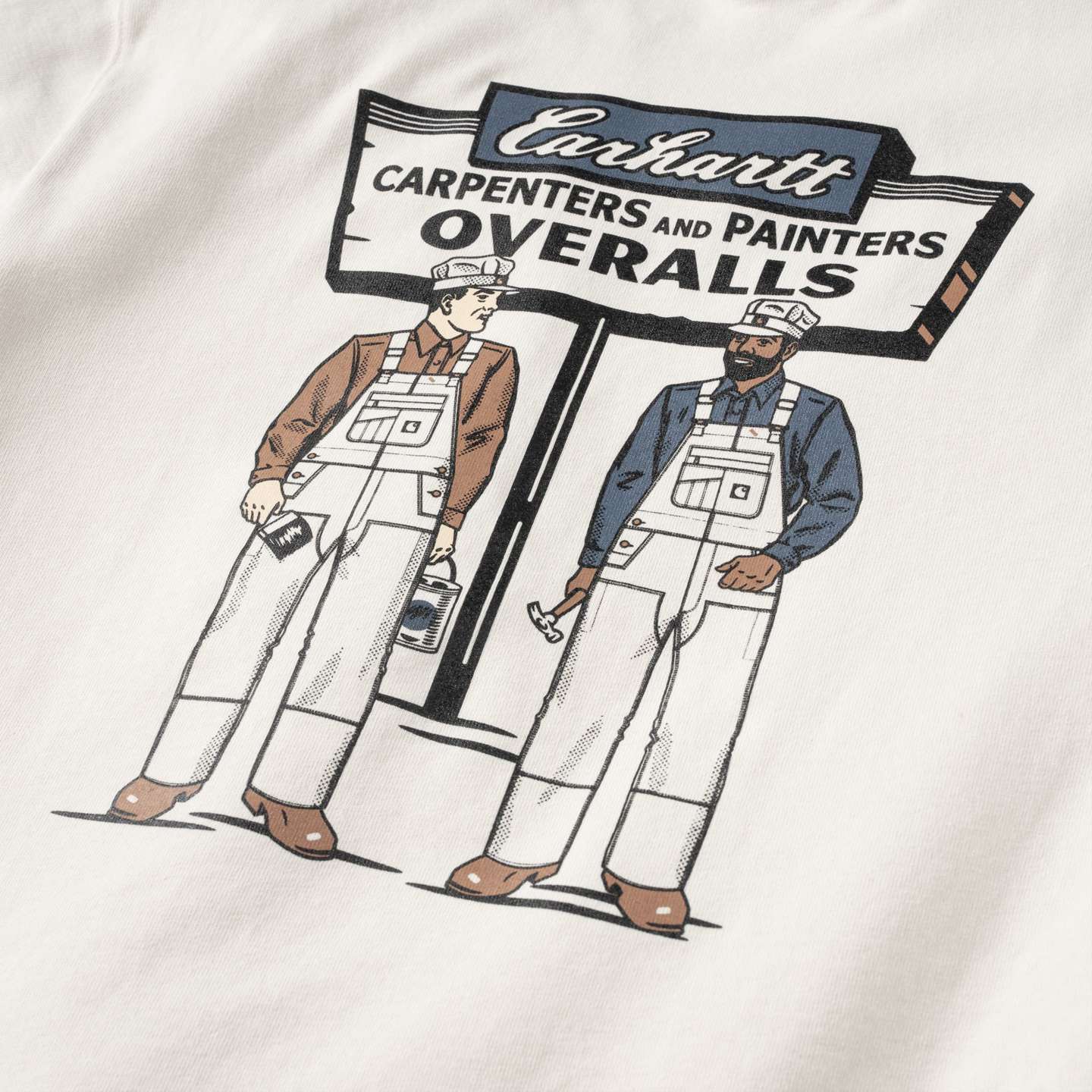 Мужская футболка Carhartt Crafted Series Heavyweight Loose Painter, цвет: Меловой — фото 3