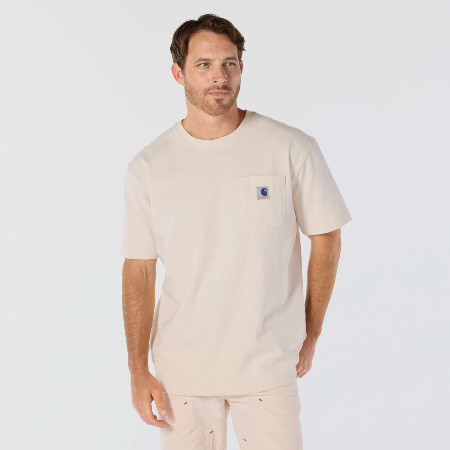 Мужская футболка Carhartt Crafted Series Heavyweight Loose Painter, цвет: Меловой — фото 2