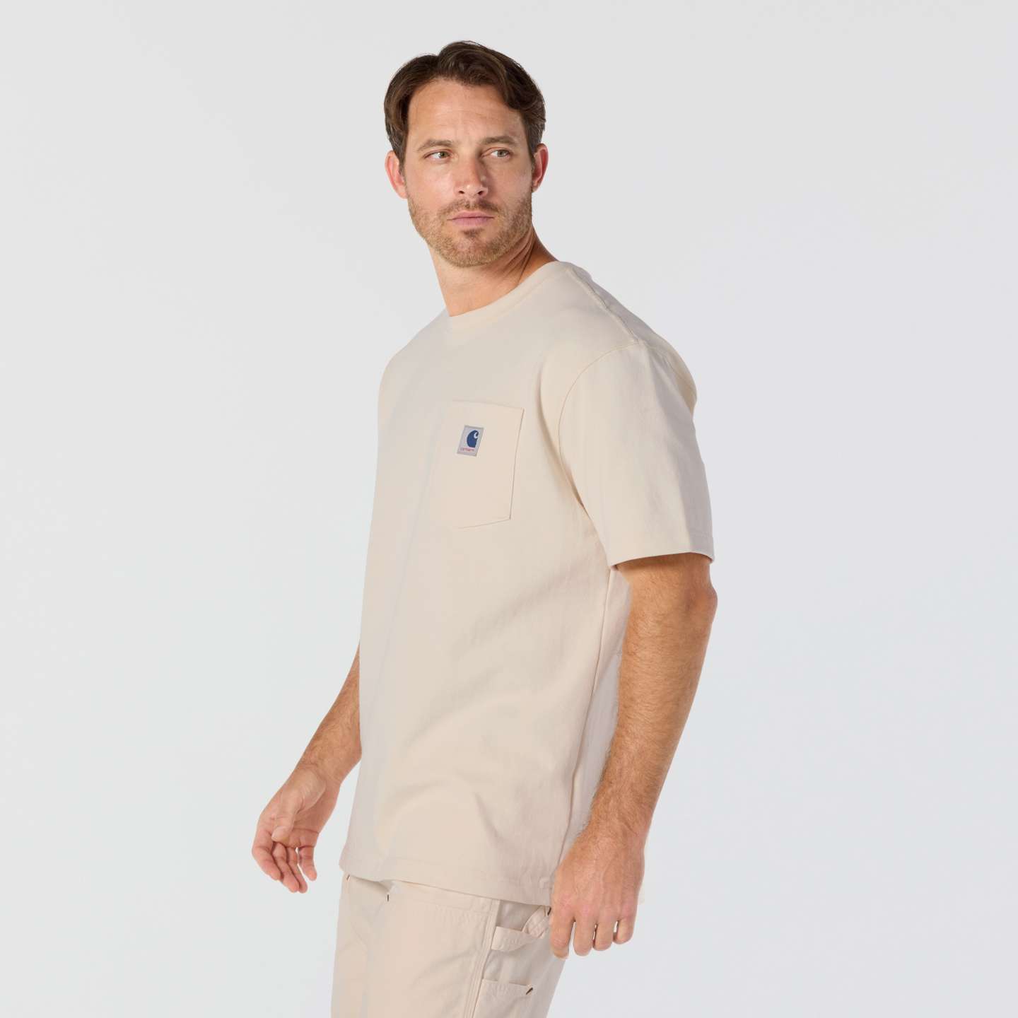 Мужская футболка Carhartt Crafted Series Heavyweight Loose Painter, цвет: Меловой — фото 4