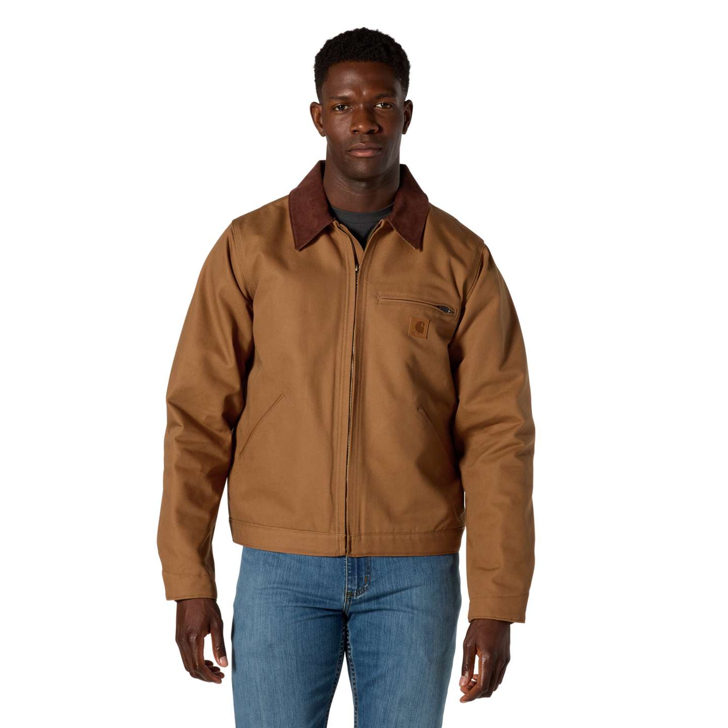 Мужская куртка Carhartt Ford Detroit Jac, цвет: Коричневый — фото 1