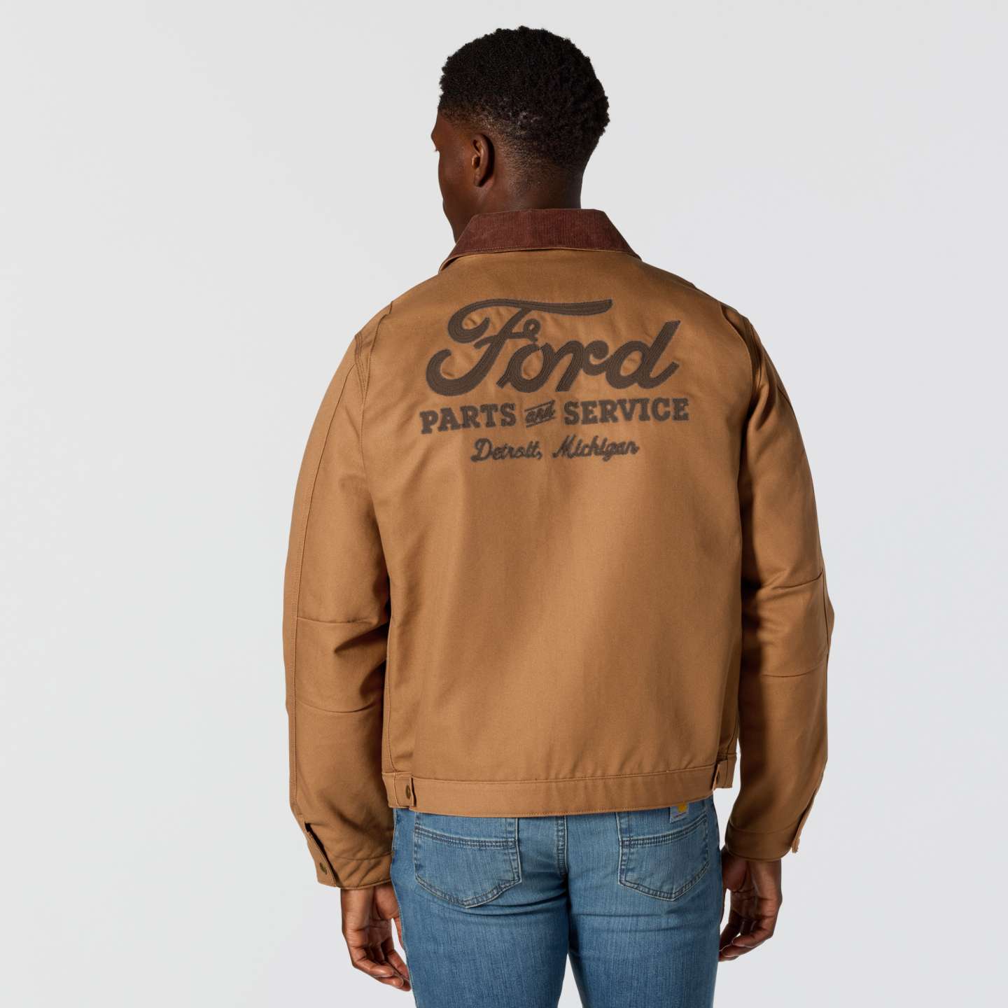 Мужская куртка Carhartt Ford Detroit Jac, цвет: Коричневый — фото 2