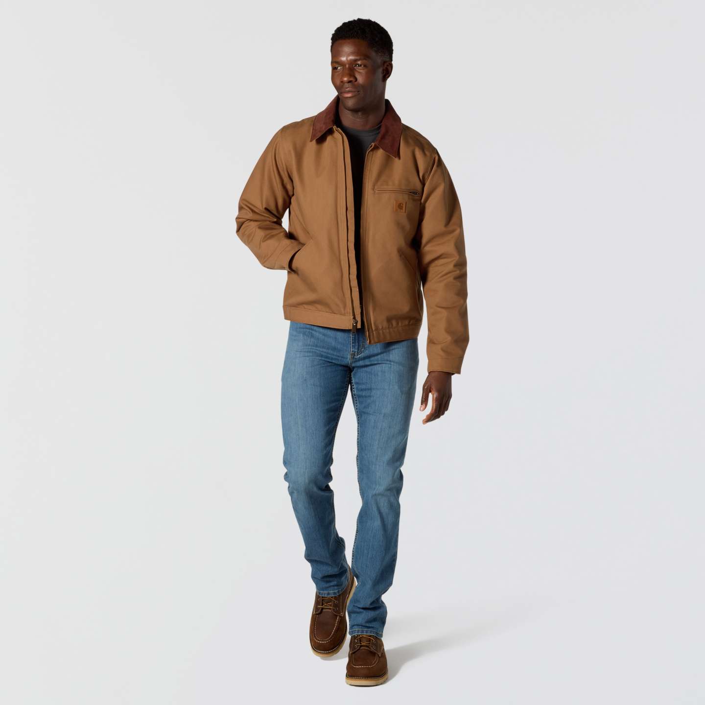 Мужская куртка Carhartt Ford Detroit Jac, цвет: Коричневый — фото 4