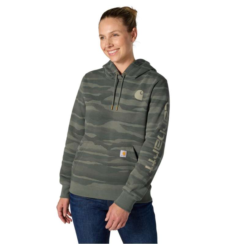Carhartt  Dusty Olive Landscape Women's Marquette Landscape Camo Sweatshirt
