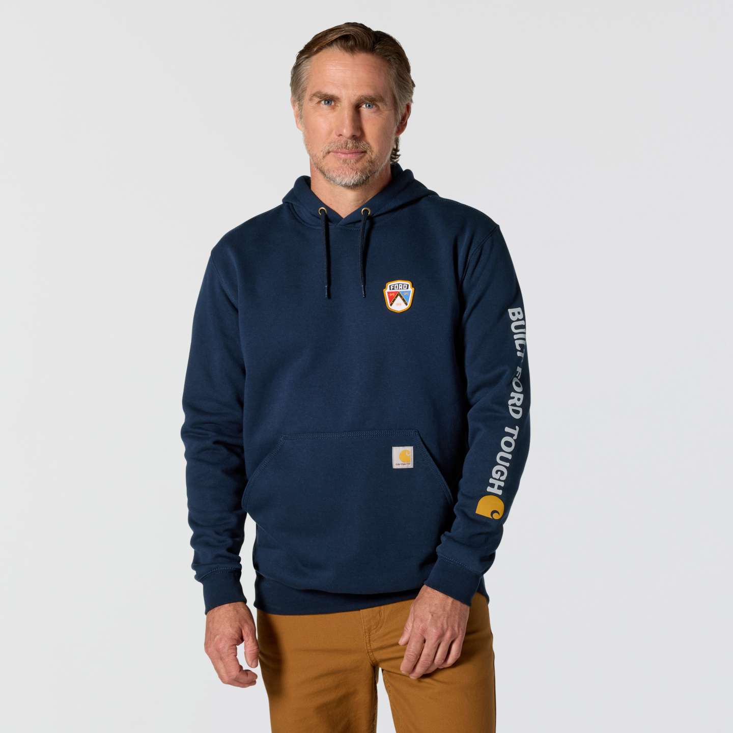 Мужские толстовки Carhartt Marquette Ford, цвет: Тёмно-синий — фото 2