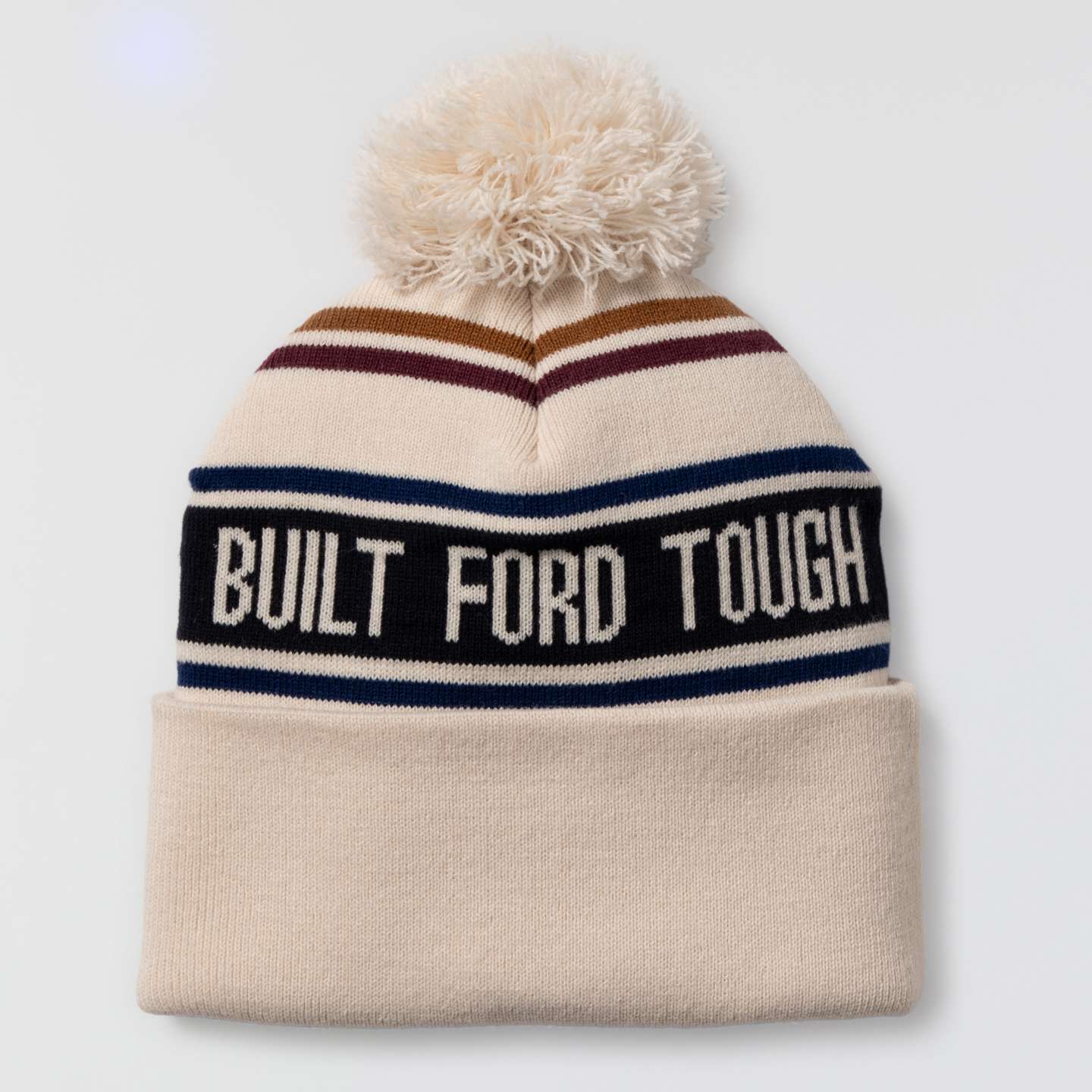 Мужская шапка Carhartt Ford Pom Beanie, цвет: Овсяное молоко — фото 2