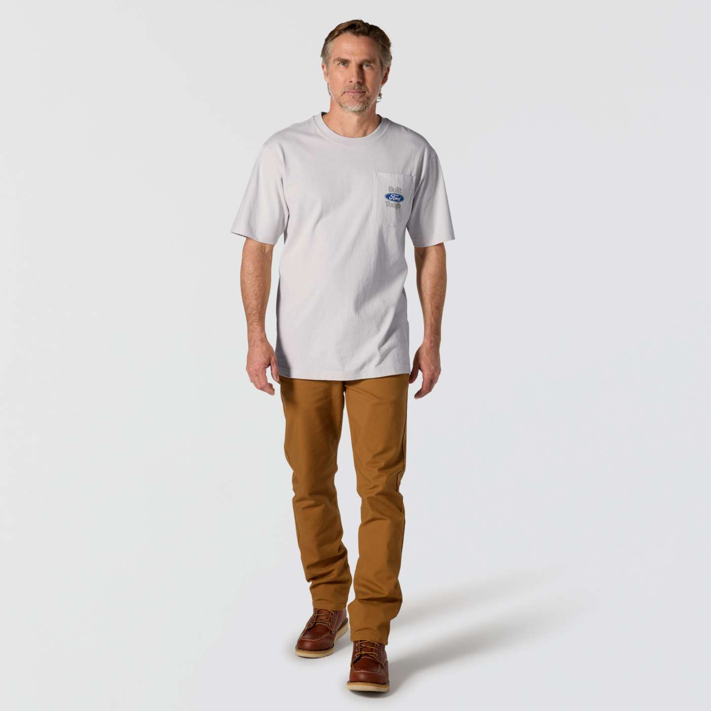 Мужская футболка Carhartt Dearborn Loose Fit Ford Archive Truck, цвет: Malt — фото 4