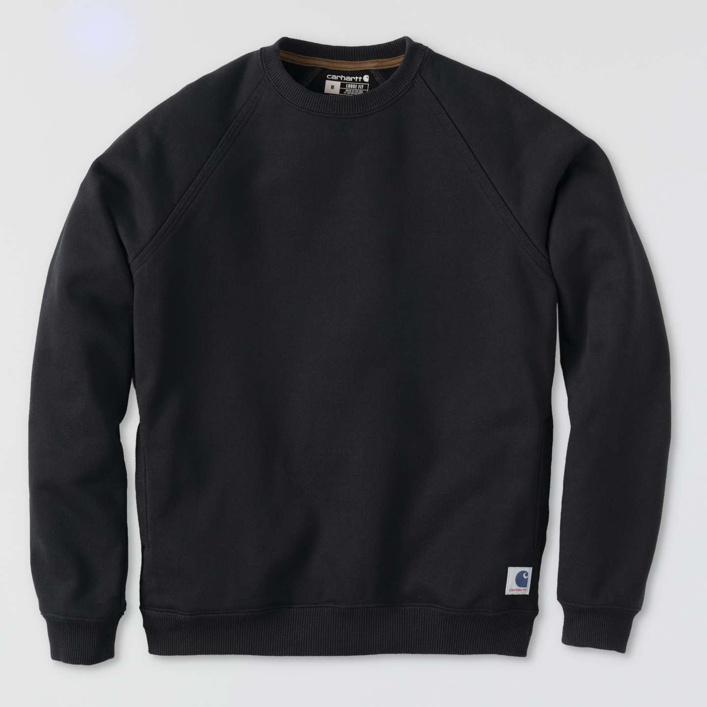 Мужской свитшот Carhartt Crafted Series Heavyweight Fleece Crewneck, цвет: Чёрный — фото 9
