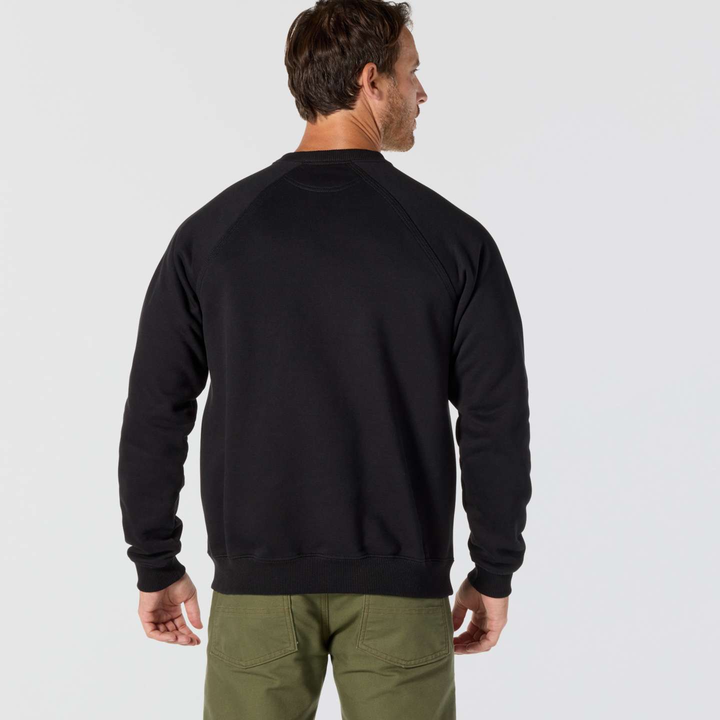Мужской свитшот Carhartt Crafted Series Heavyweight Fleece Crewneck, цвет: Чёрный — фото 5