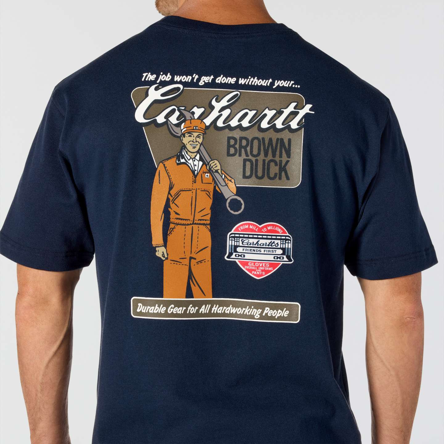 Мужская футболка Carhartt Crafted Series Heavyweight Loose Archive Graphic, цвет: Тёмно-синий — фото 3