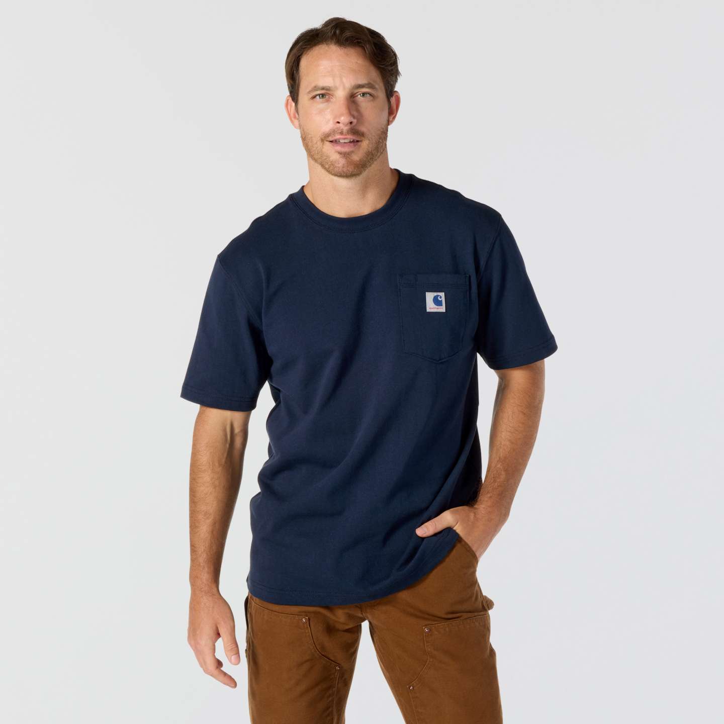 Мужская футболка Carhartt Crafted Series Heavyweight Loose Archive Graphic, цвет: Тёмно-синий — фото 2