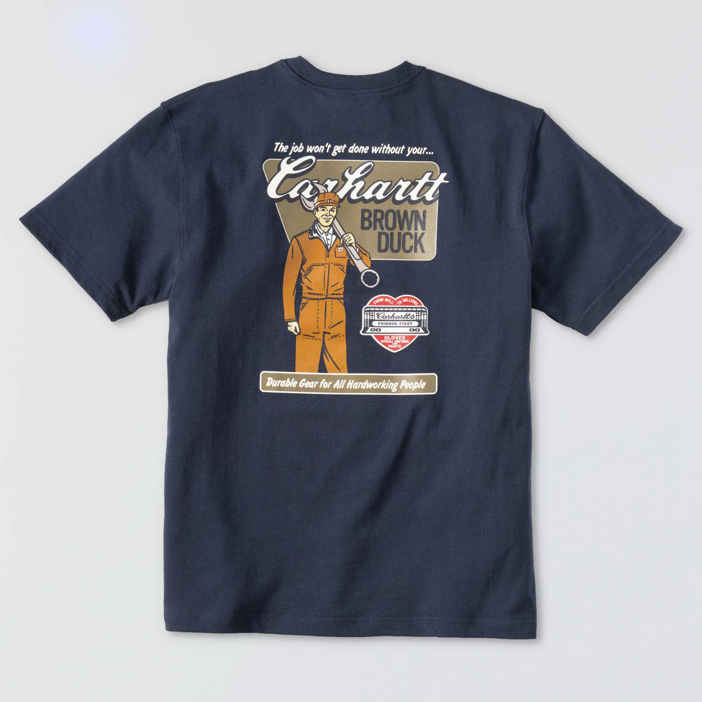 Мужская футболка Carhartt Crafted Series Heavyweight Loose Archive Graphic, цвет: Тёмно-синий — фото 5
