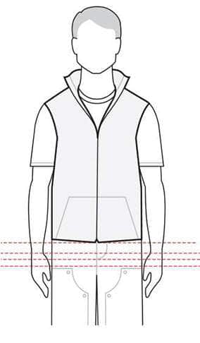 measurements men's vest