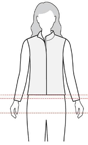 measurements women's vest