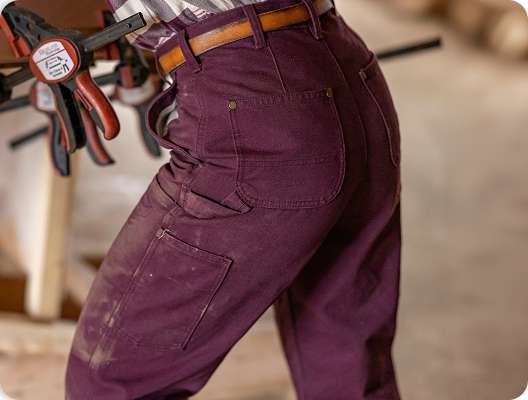 Women's Vintage Fit Double-Front Canvas Pant