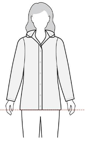 measurements women's parka