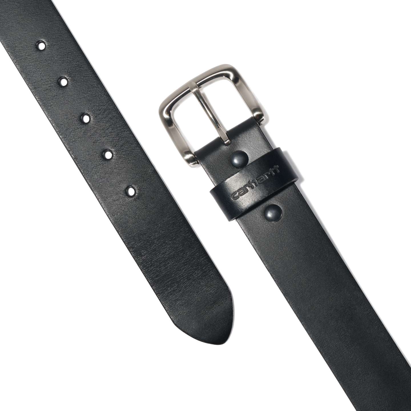 Мужской ремень Carhartt Bridle Leather Classic Buckle Belt, цвет: Чёрный — фото 2