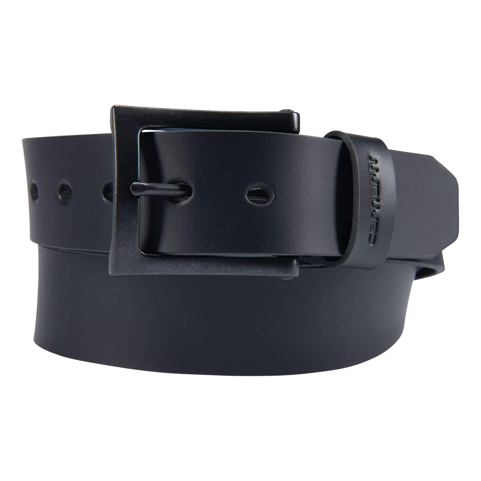 Burnished Leather Box Buckle Belt