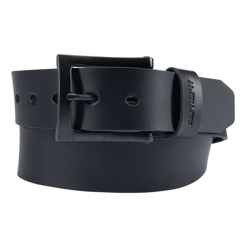 Carhartt  Black Burnished Leather Box Buckle Belt