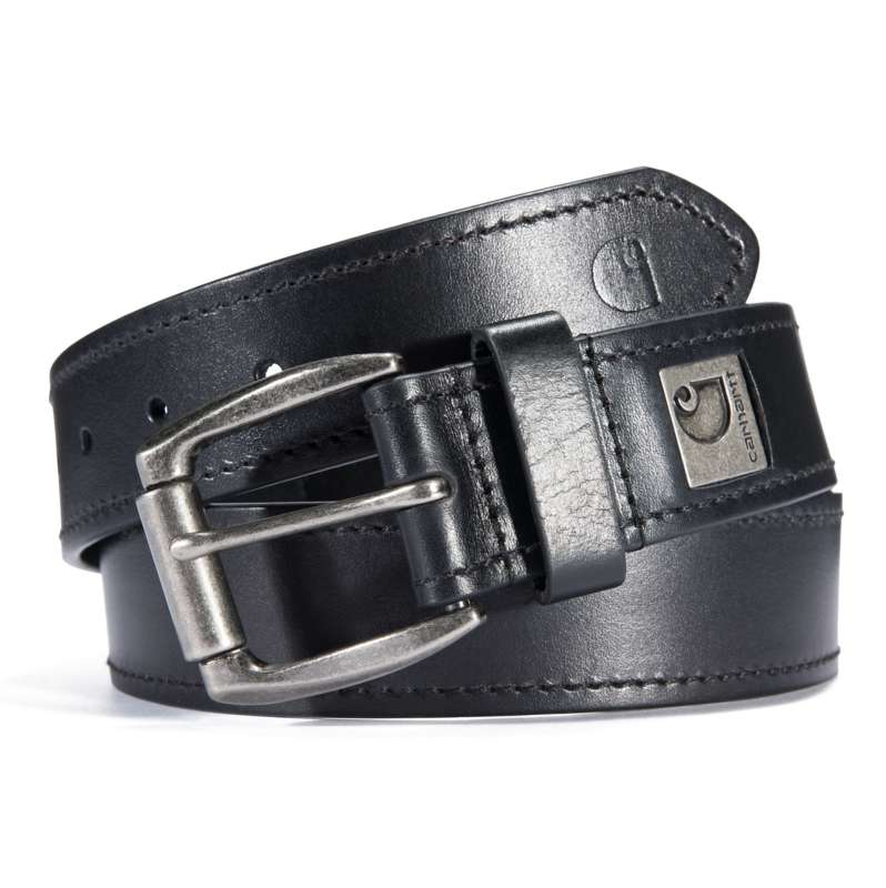 Carhartt  Black Bridle Leather Roller Buckle Belt