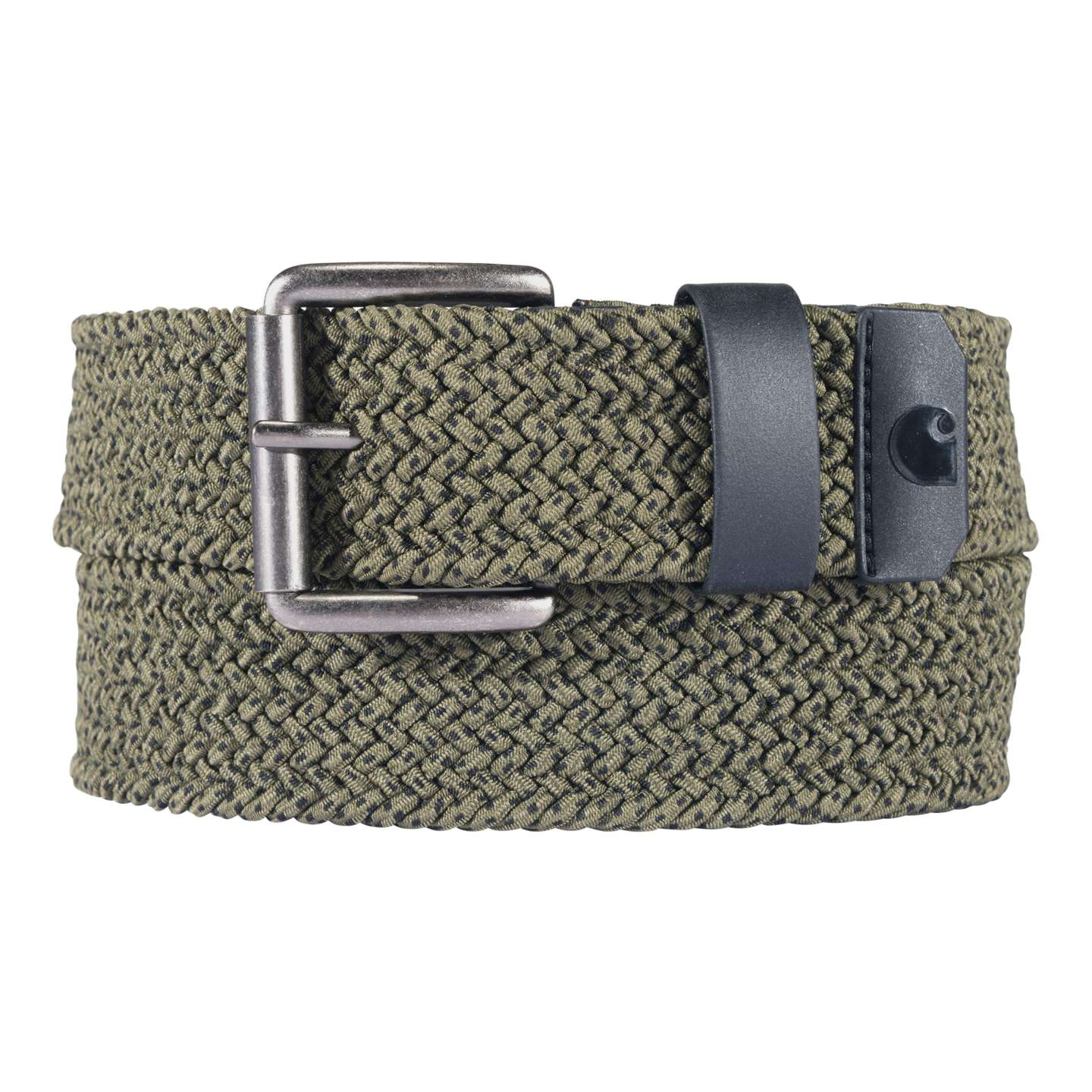 Мужской ремень Carhartt Rugged Flex® Nylon Cord Braided Belt, цвет: Армейский зелёный — фото 1