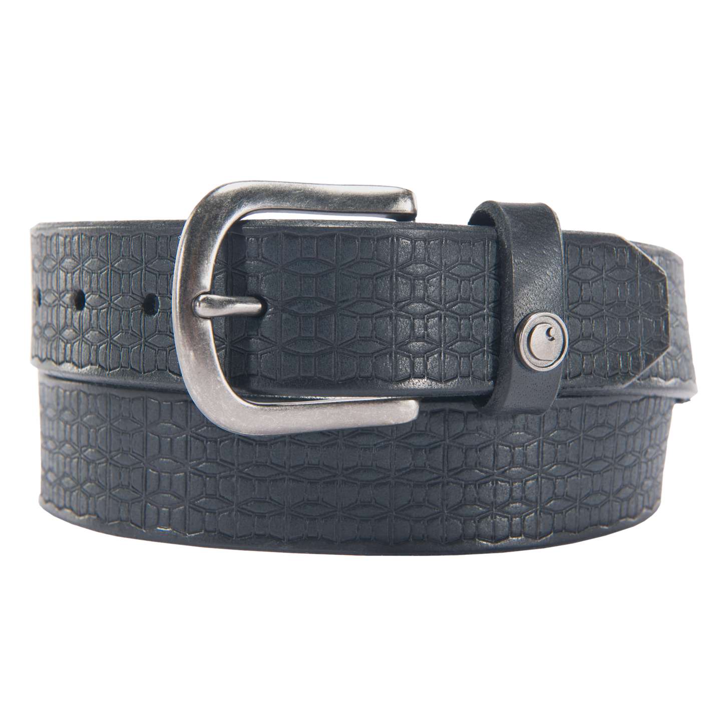Женский ремень Carhartt Saddle Leather Basketweave Belt, цвет: Чёрный — фото 1
