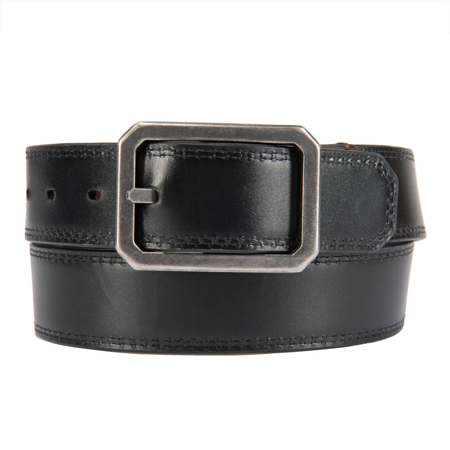 Мужской ремень Carhartt Leather Reversible Center Bar Buckle Belt, цвет: Тёмный коричневый — фото 2