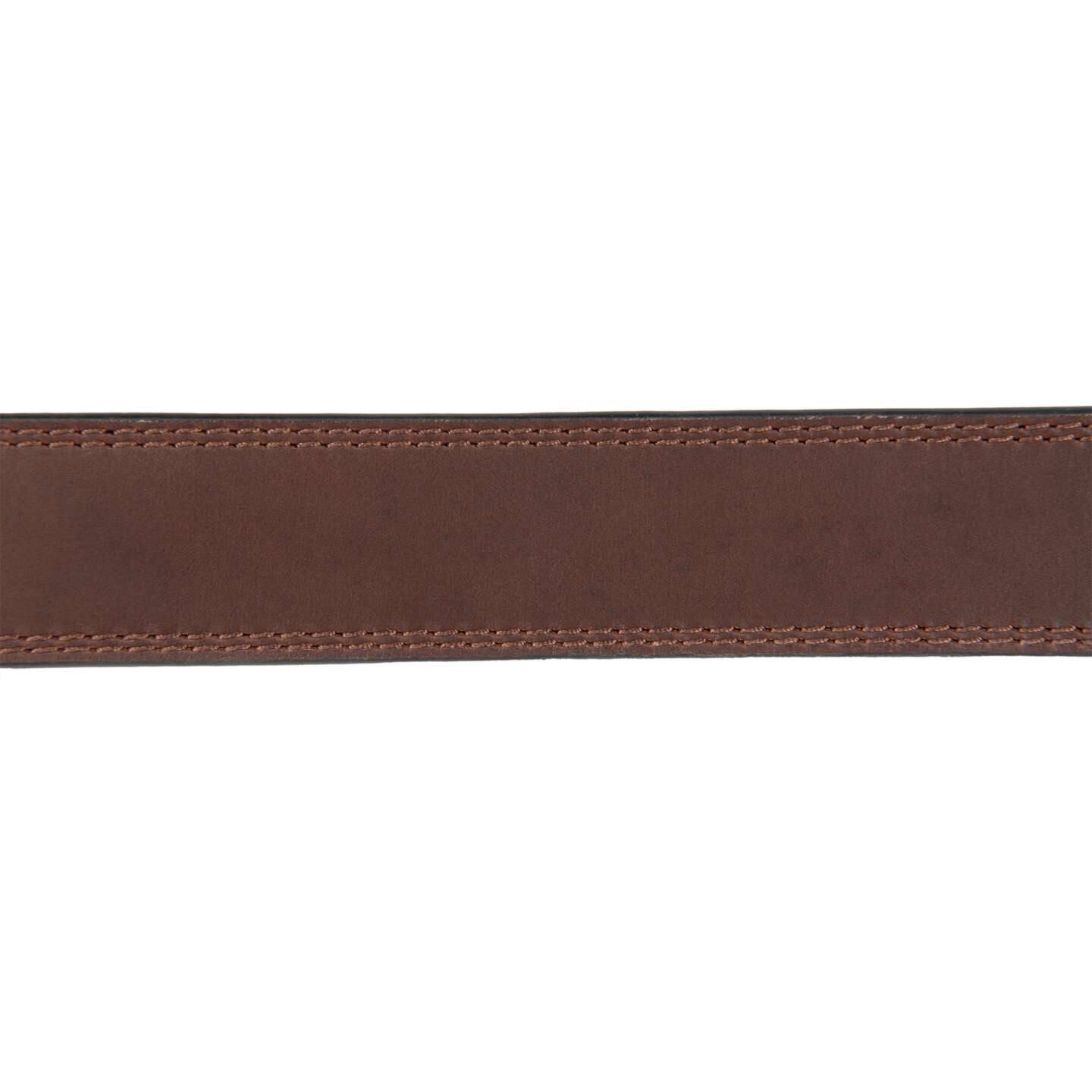 Мужской ремень Carhartt Leather Reversible Center Bar Buckle Belt, цвет: Тёмный коричневый — фото 6
