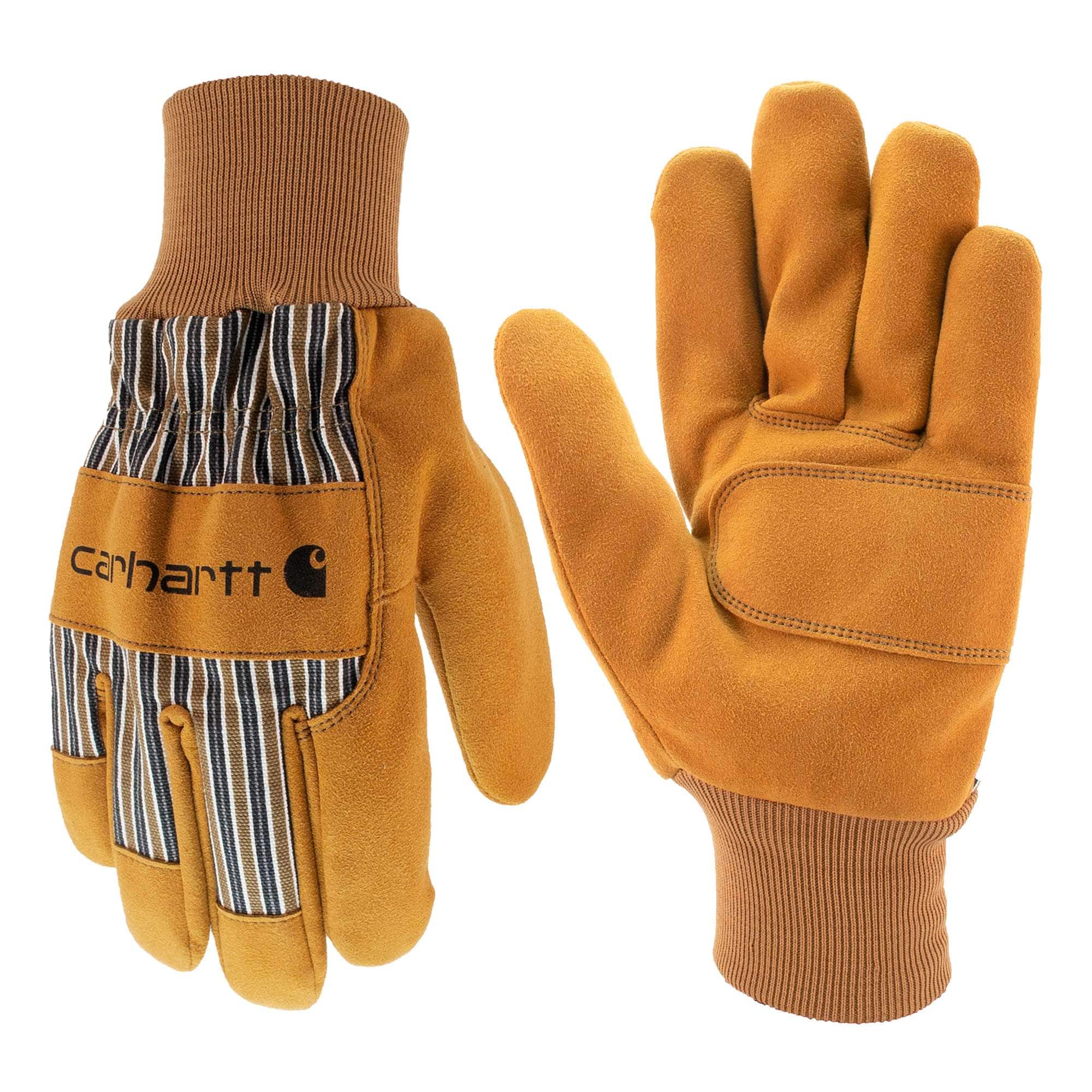 Insulated Synthetic Suede Knit Cuff Work Glove