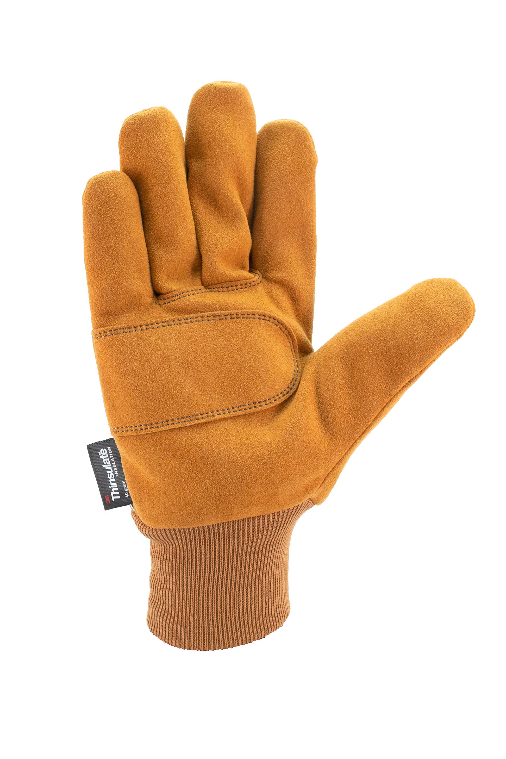 Insulated Synthetic Suede Knit Cuff Work Glove