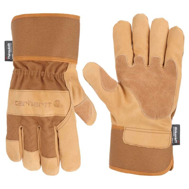 Carhartt  Carhartt Brown Insulated Grain Leather Safety Cuff Work Glove
