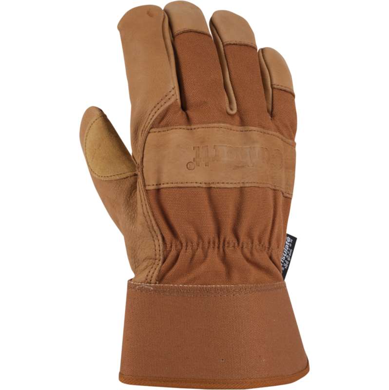 Carhartt  Carhartt Brown Insulated Grain Leather Safety Cuff Work Glove