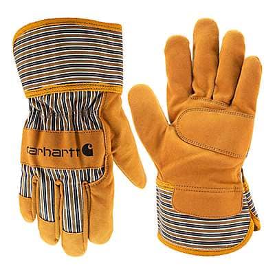 Carhartt Men's Brown Synthetic Suede Safety Cuff Work Glove