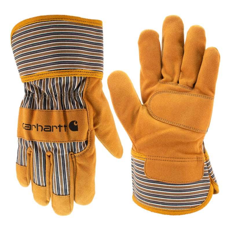 Carhartt  Brown Synthetic Suede Safety Cuff Work Glove