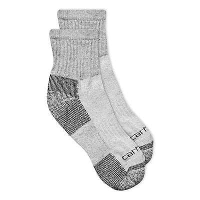 Carhartt Men's Gray Cotton Quarter Work Sock, 3 Pack