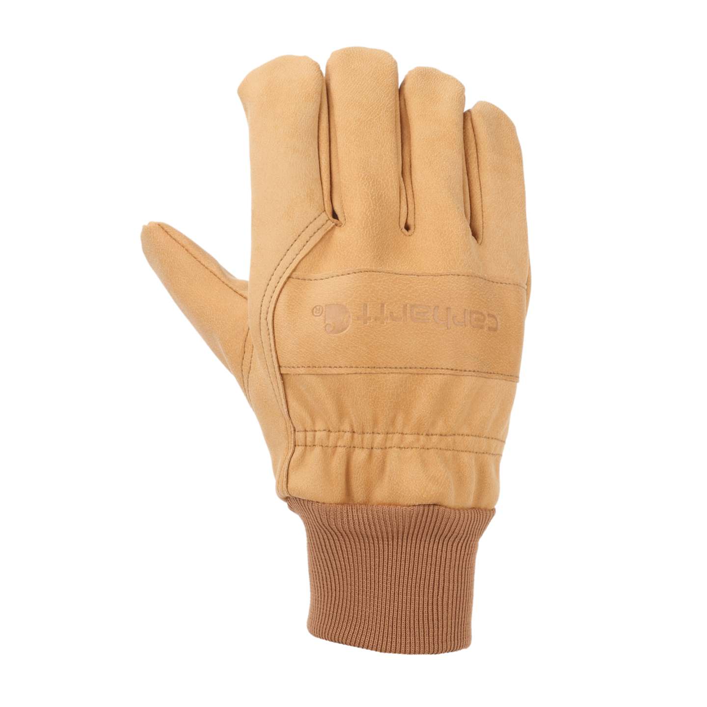 Мужские перчатки Carhartt Insulated Gunn Cut Knit Cuff Work, цвет: Коричневый — фото 2