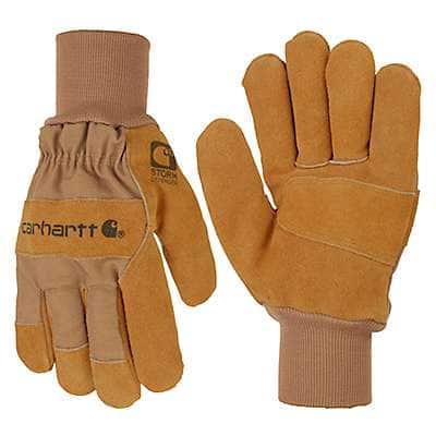 Carhartt Men's Brown Waterproof Breathable Knit Cuff Work Glove