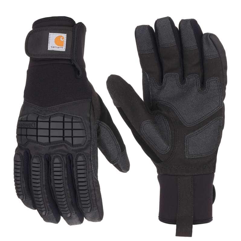 Carhartt  Black Waterproof Insulated Knuckle Guard Secure Cuff Glove
