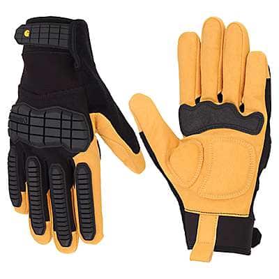Carhartt Men's BLK BARLEY Knuckle Guard Secure Cuff Glove
