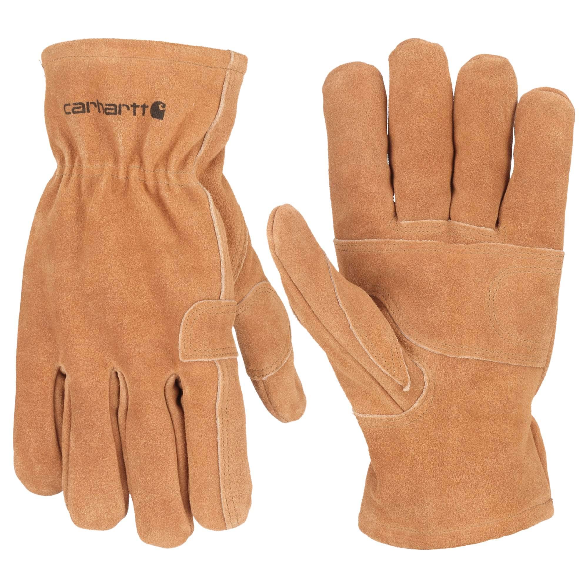 Insulated Synthetic Suede Open Cuff Glove