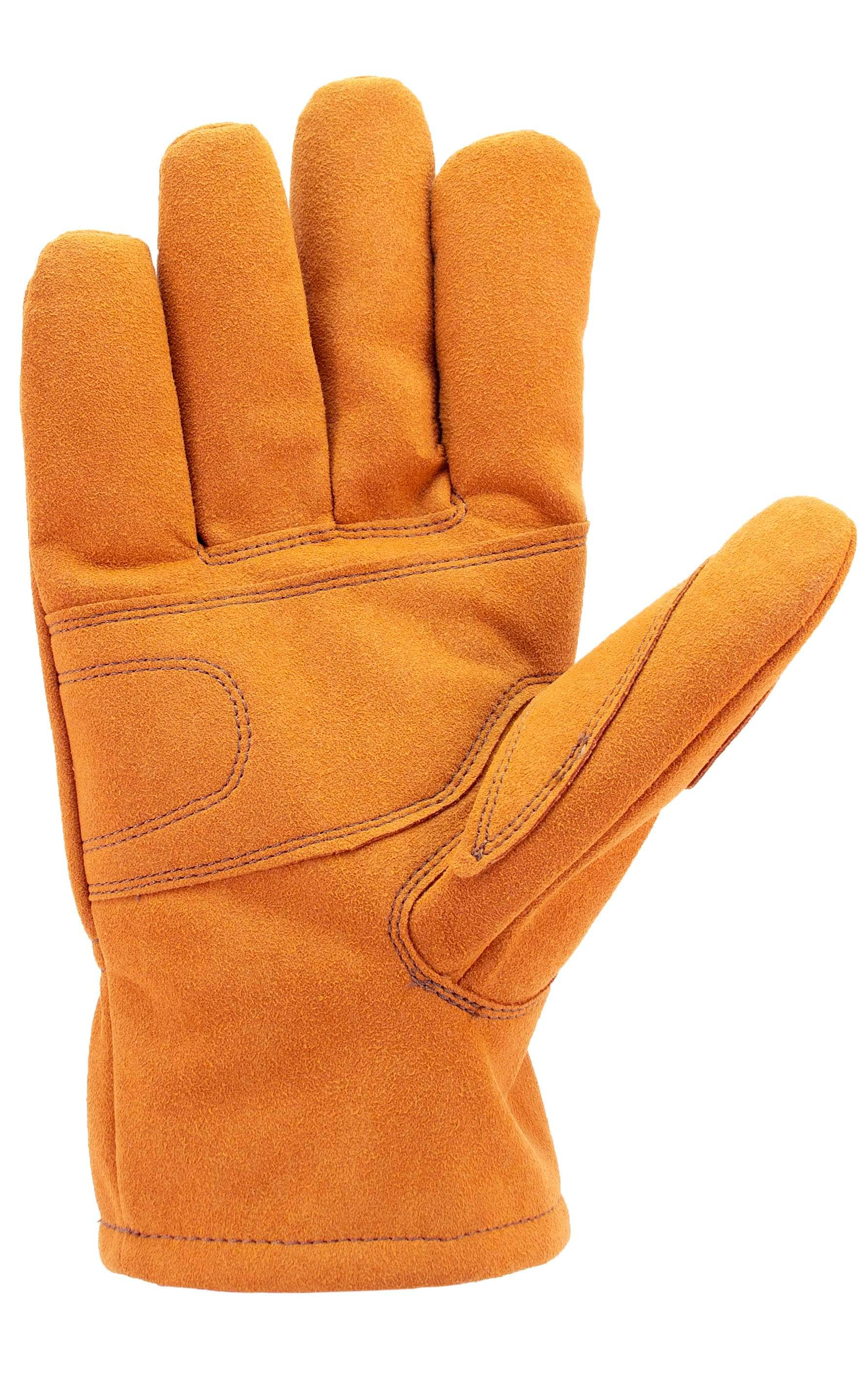 Insulated Synthetic Suede Open Cuff Glove